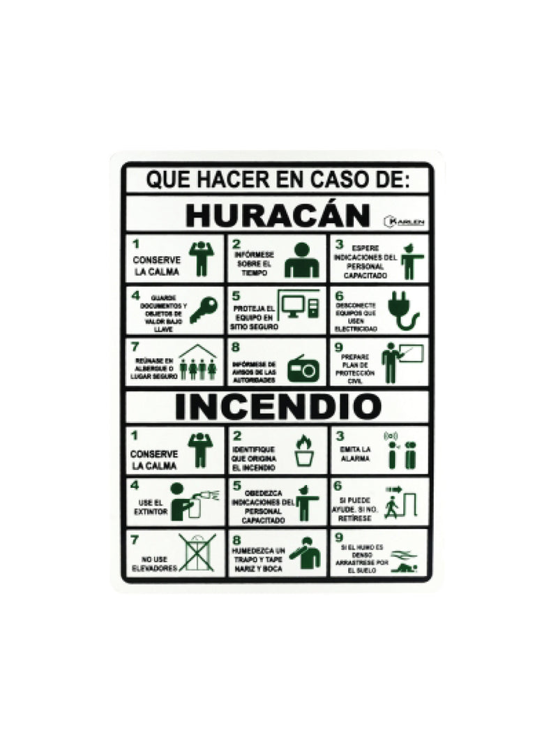 Instruccion Huracan / Incendios